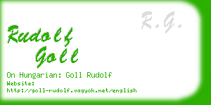 rudolf goll business card